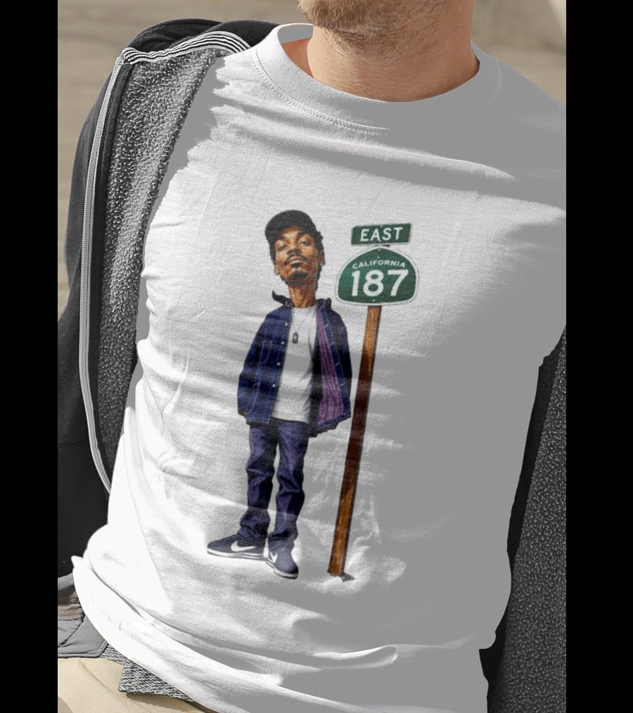 Snoop Dogg California 187 East Sign West Coast Hip Hop T-Shirt