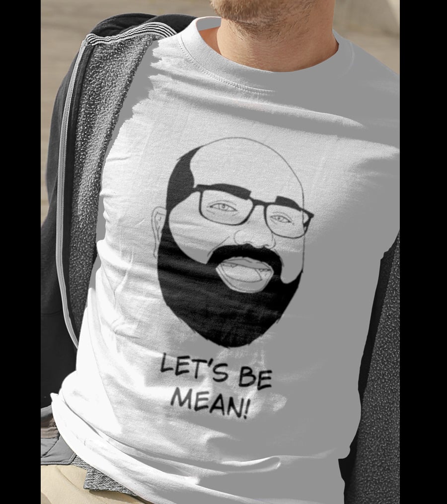 Vsauce Michael Stevens Let's Be Mean Text And Face T-Shirt
