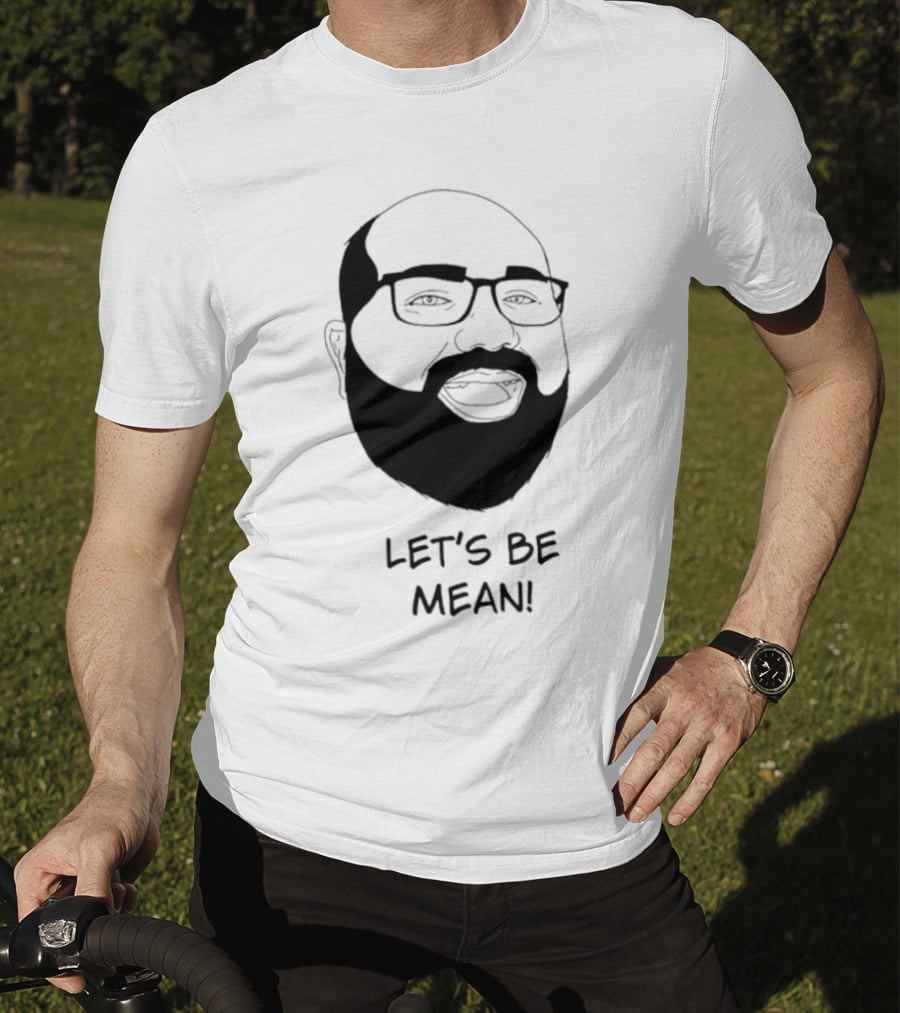 Vsauce Michael Stevens Let's Be Mean Text And Face T-Shirt