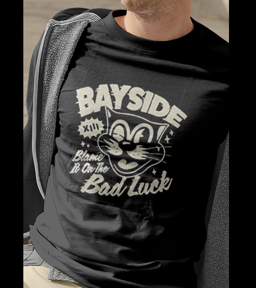 Bayside Blame It On The Bad Luck Cat XIII Stars T-Shirt