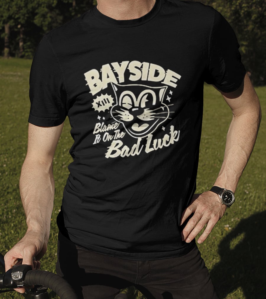 Bayside Blame It On The Bad Luck Cat XIII Stars T-Shirt
