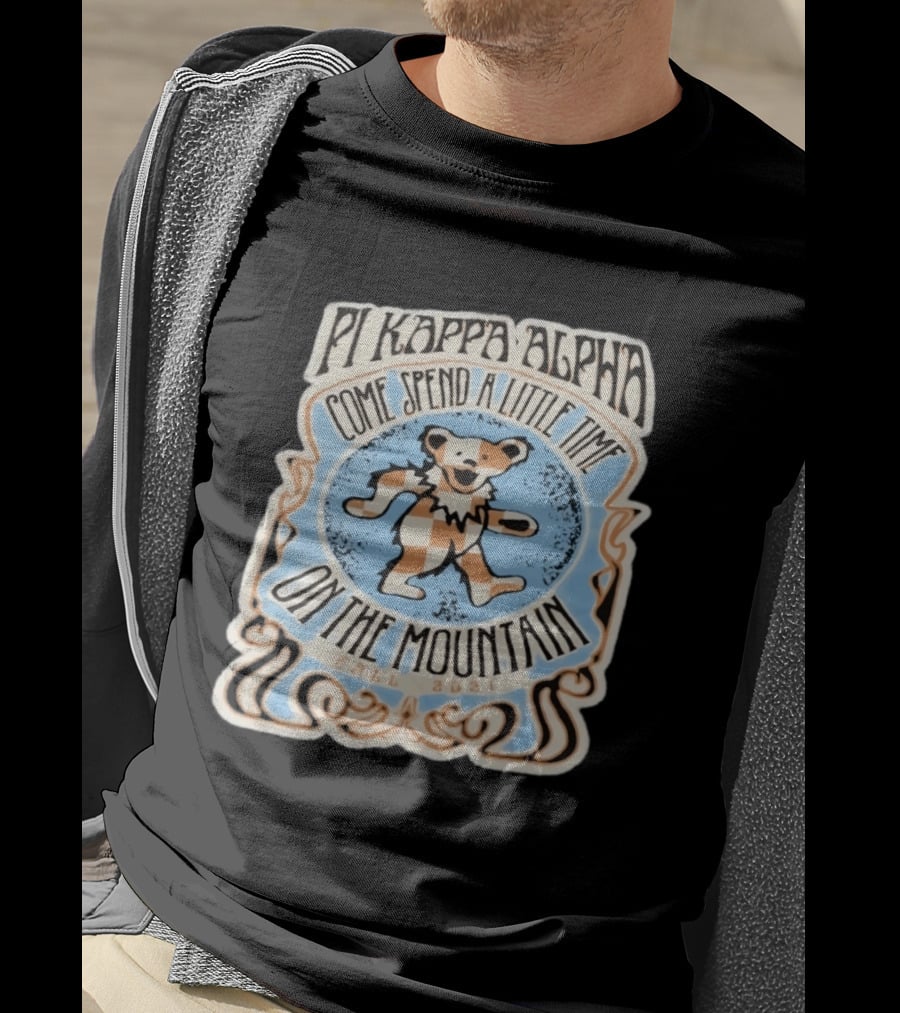 Pi Kappa Alpha Come Spend A Little Time On The Mountain Fall 2021 Bear T-Shirt