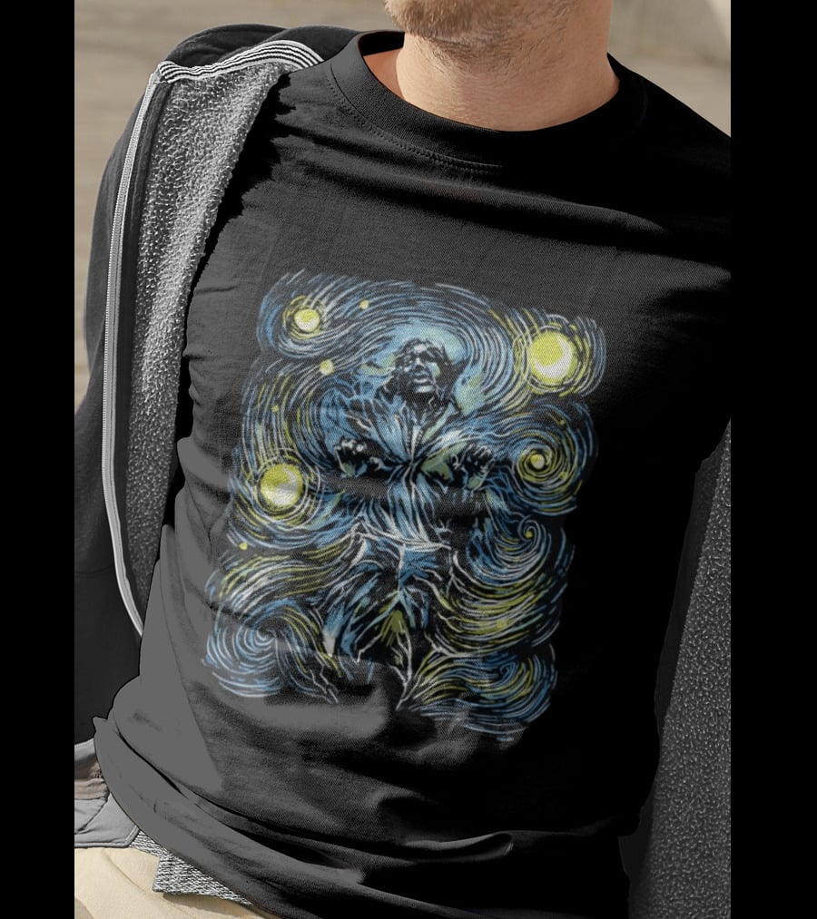 Starry Night Han Solo In Carbonite Van Gogh T-Shirt