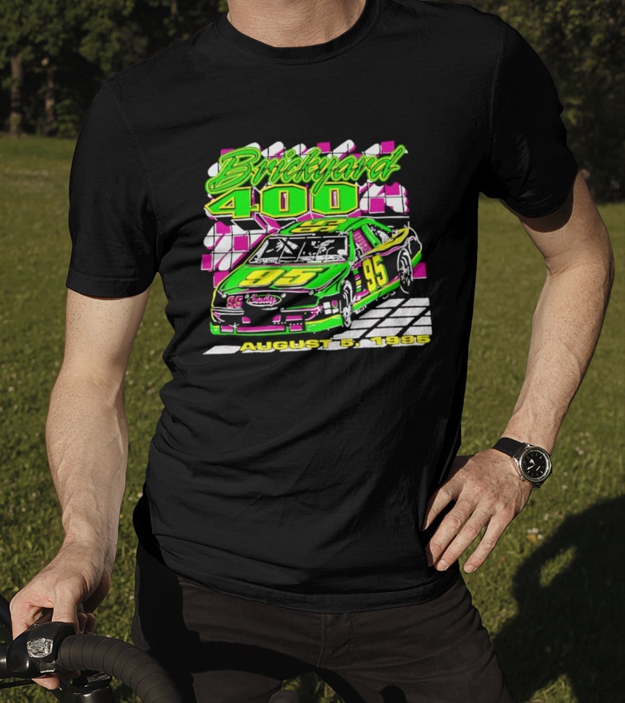 Brickyard 400 August 5 1995 Racing 95 Indy Checkerboard T-Shirt