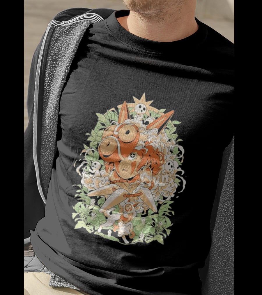 Princess Mononoke Moro Kodama Spirit Forest Adventure T-Shirt