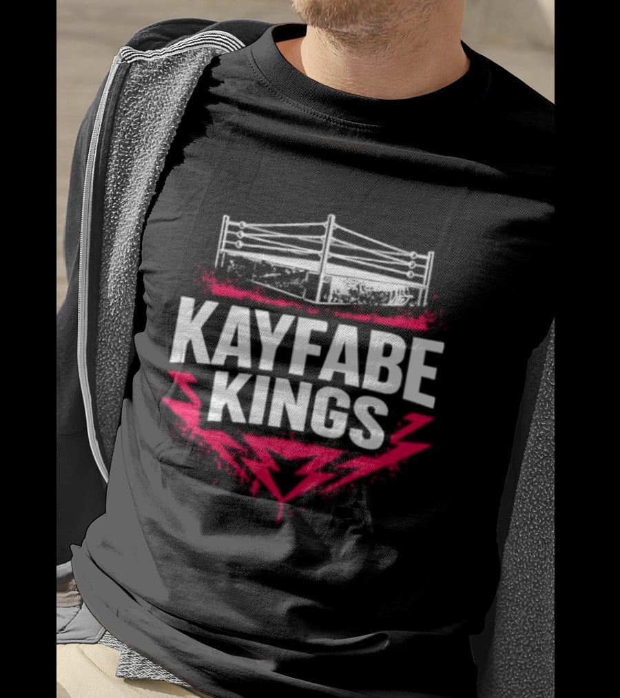 Kayfabe Kings Wrestling Ring WWE AEW Fans T-Shirt