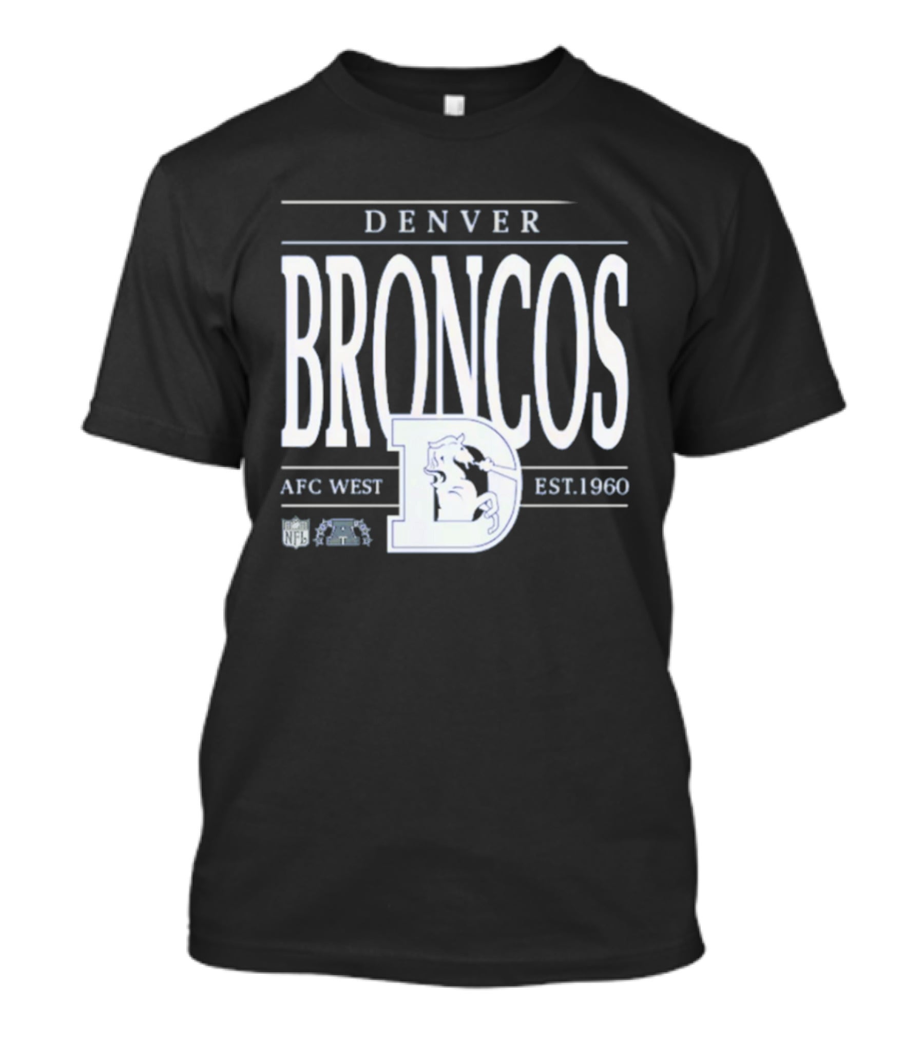 Denver Broncos AFC West Est 1960 NFL Football Retro D T-Shirt