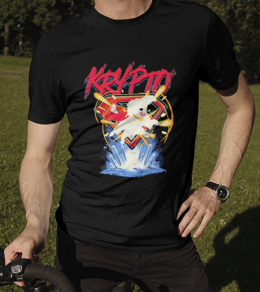 Krypto The Superdog With Superman Symbol And Skateboard T-Shirt