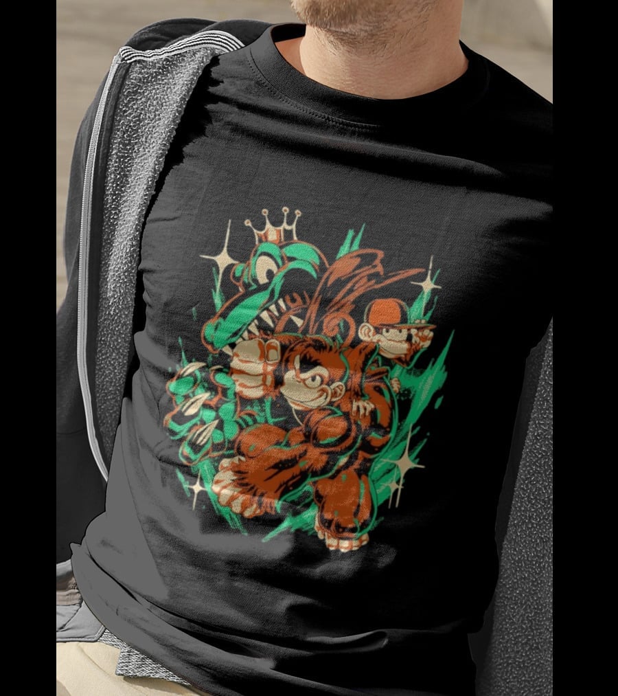 Donkey Kong Country Powerful Punch Dynamic Adventure T-Shirt