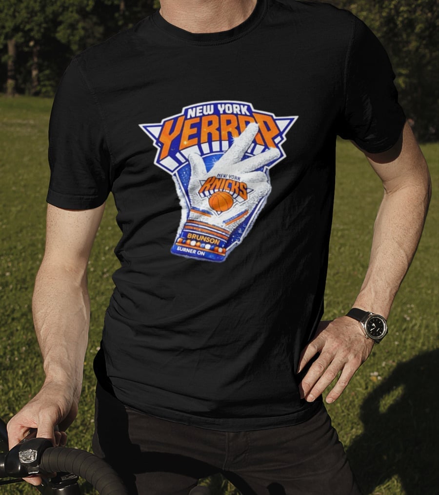 New York Yerrrp Jalen Brunson Knicks Burner On T-Shirt