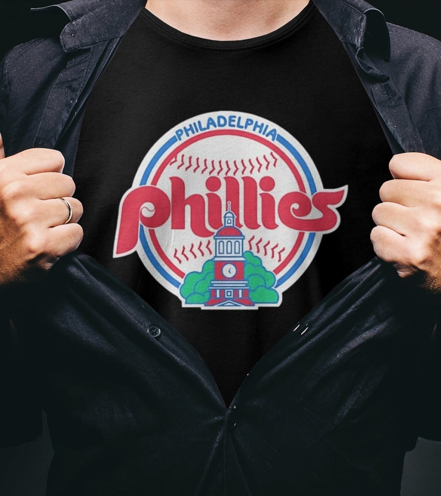 Philadelphia Phillies Independence Hall Baseball Team T-Shirt