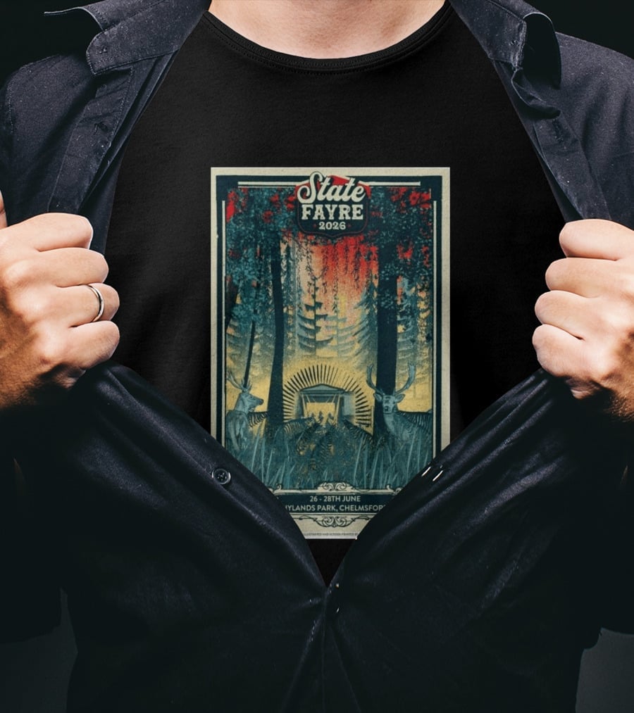 State Fayre 2026 Hylands Park Chelmsford June 26 28 Forest Deer Scene T-Shirt