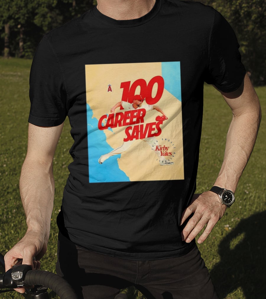 Los Angeles Angels Kirby Yates 100 Career Saves Milestone 2026 T-Shirt