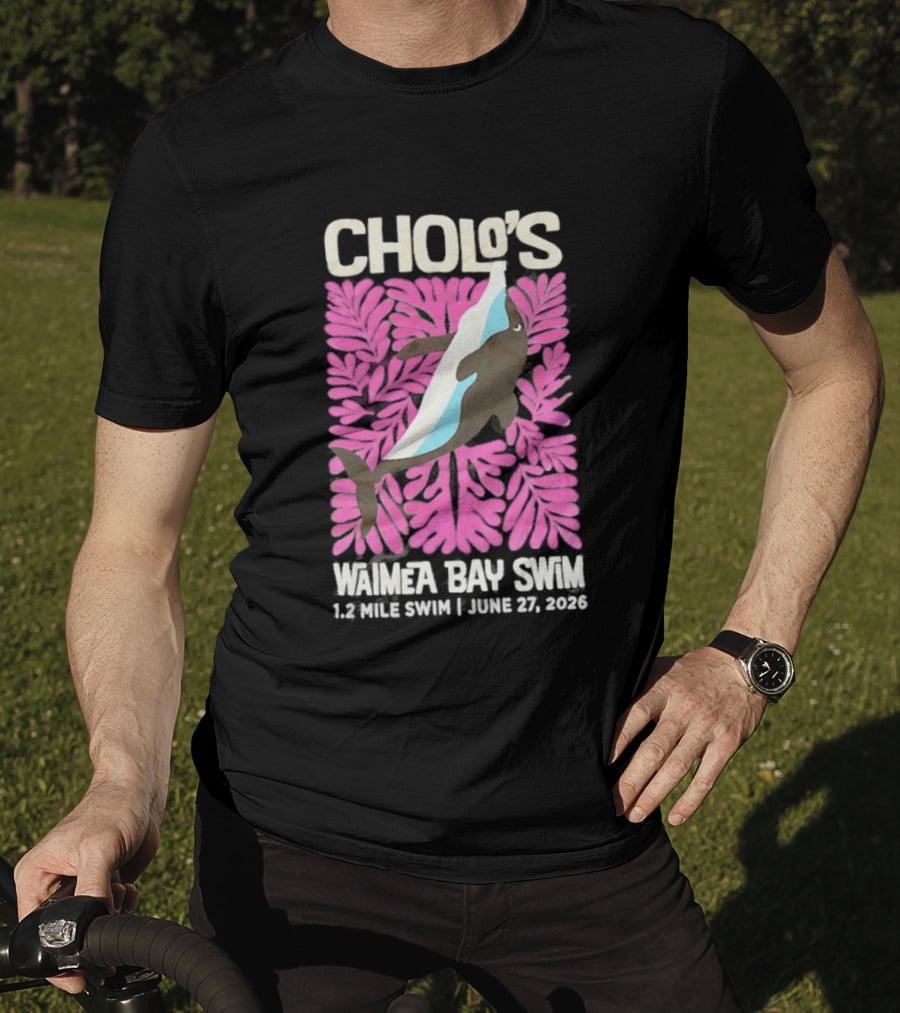 Cholo's Waimea Bay Swim 1.2 Mile Swim June 27 2026 T-Shirt