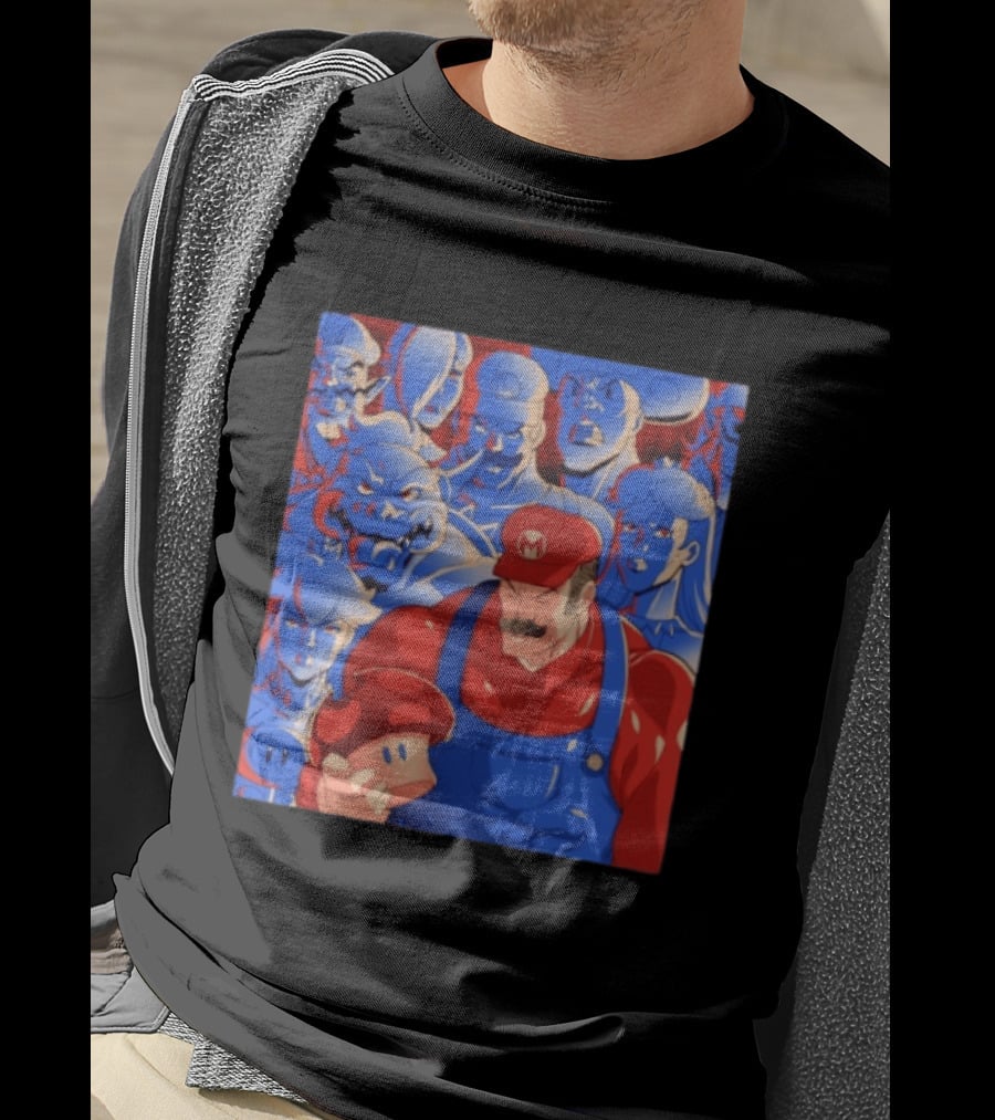 Leader Of Mushrooms Mario Nostalgic Gaming Characters T-Shirt
