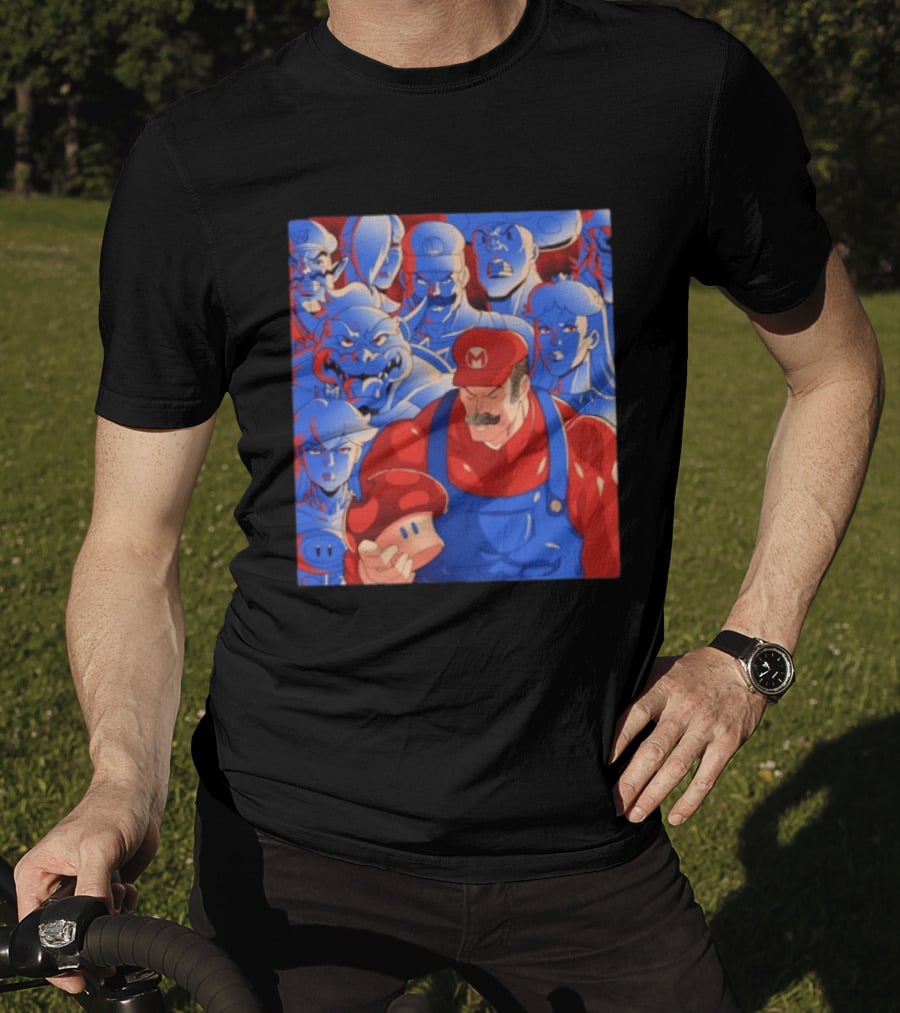 Leader Of Mushrooms Mario Nostalgic Gaming Characters T-Shirt