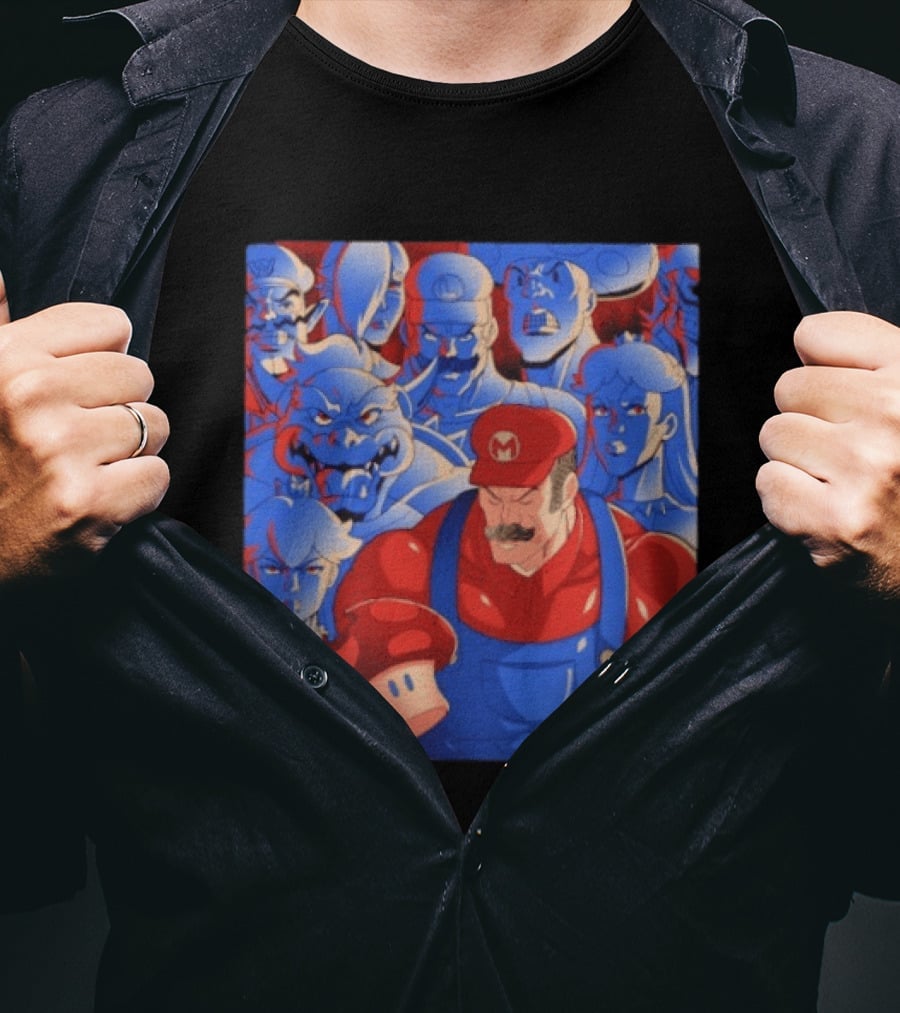 Leader Of Mushrooms Mario Nostalgic Gaming Characters T-Shirt