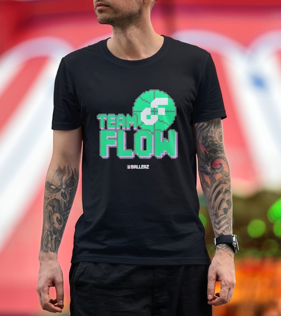 Team Flow Ballerz Pixel Basketball T-Shirt