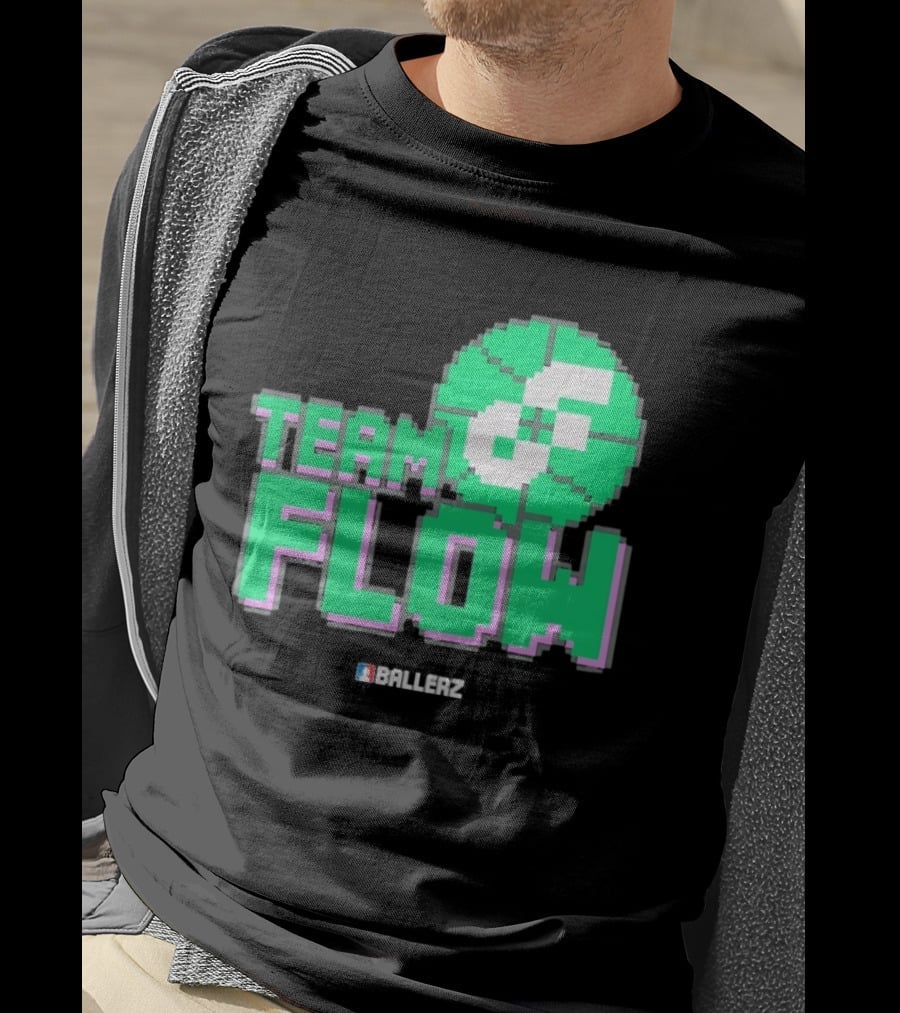 Team Flow Ballerz Pixel Basketball T-Shirt