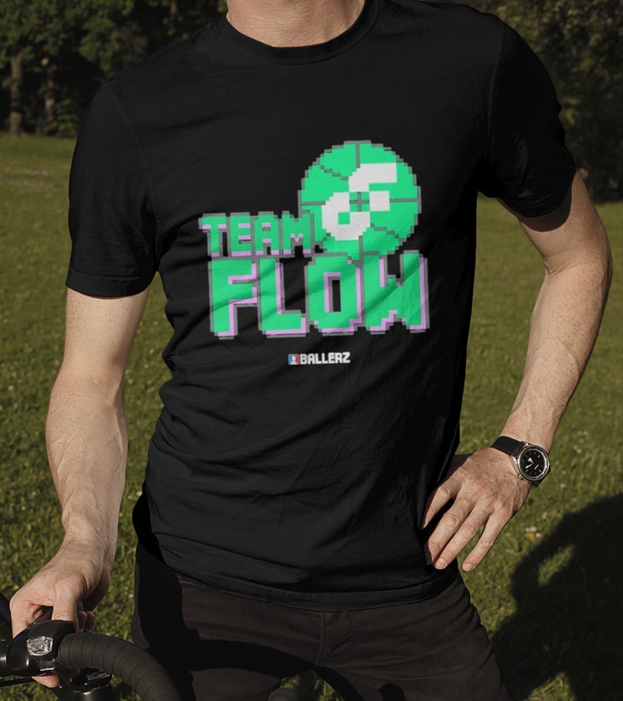 Team Flow Ballerz Pixel Basketball T-Shirt