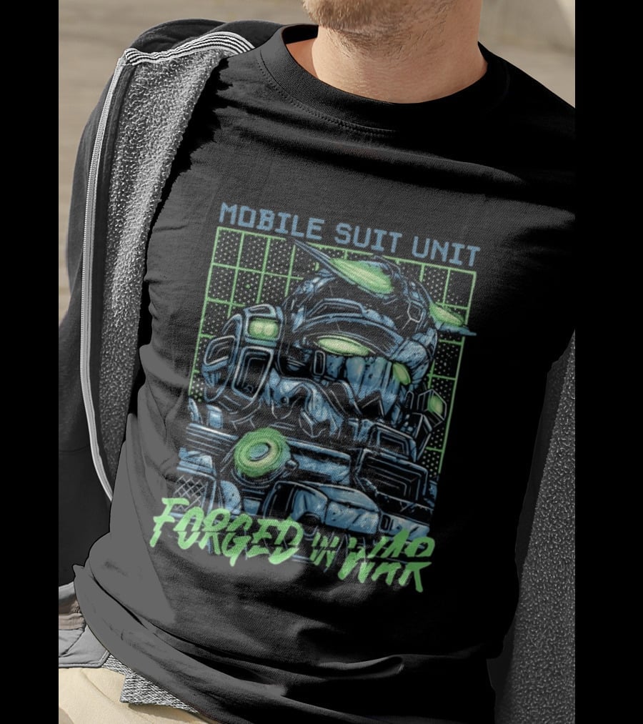 Mobile Suit Unit Forged In War Mecha Robot T-Shirt