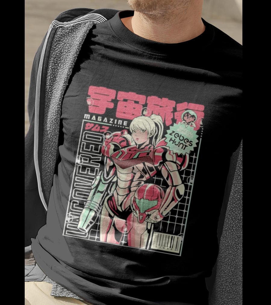 Samus Aran Metroid Special Feature Uncovered Magazine Issue T-Shirt