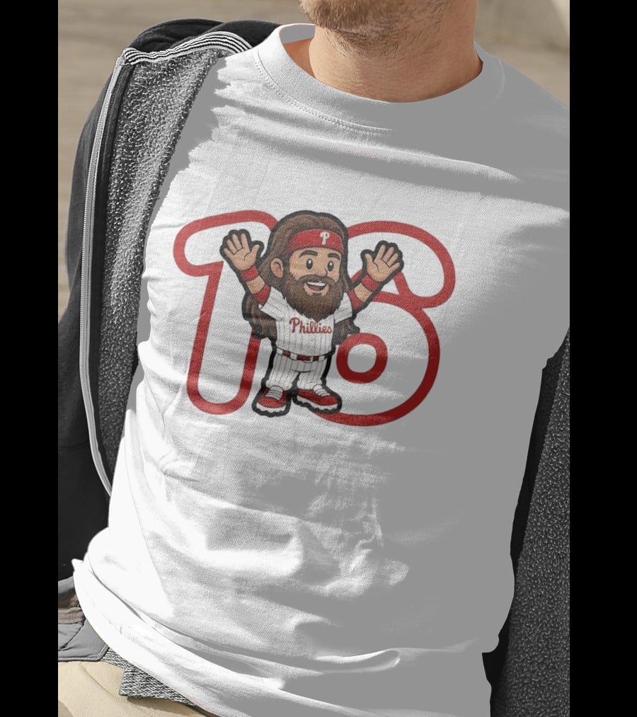 Brandon Marsh 16 Cartoon Philadelphia Phillies Baseball Player MLB 2026 T-Shirt