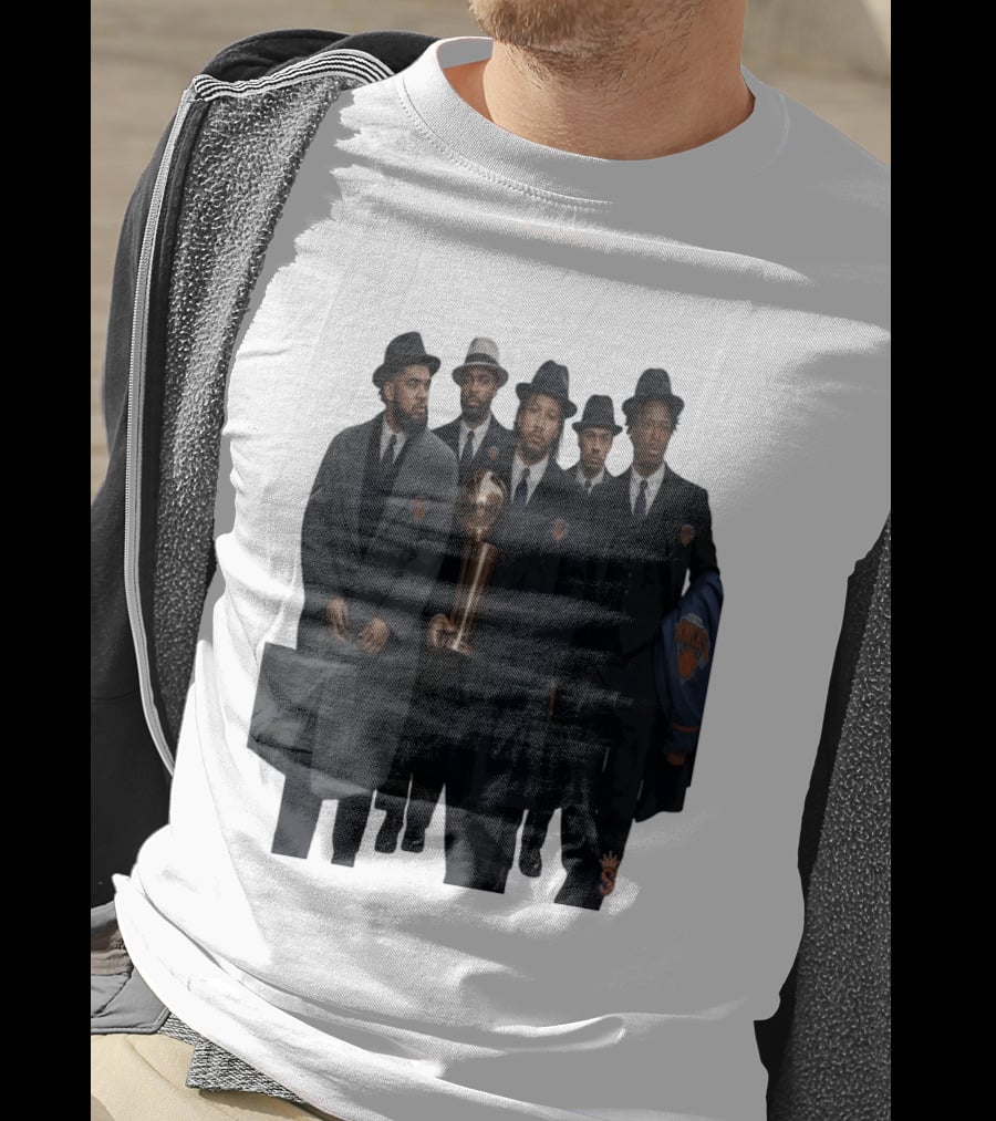 Knicks Mafia New York Knicks Players Suits Championship Trophy T-Shirt