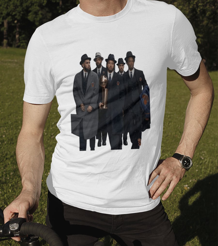 Knicks Mafia New York Knicks Players Suits Championship Trophy T-Shirt