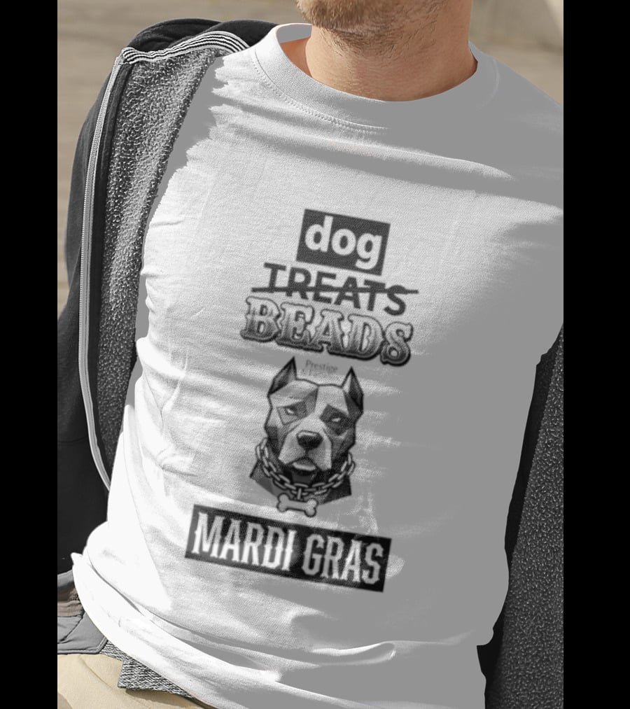 Dog Treats Beads Mardi Gras T-Shirt