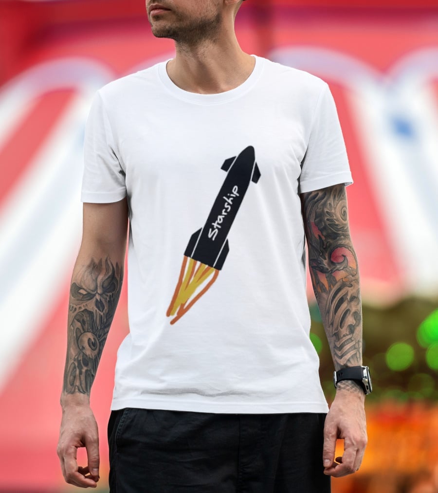 Starship Rocket SpaceX Space Exploration T-Shirt