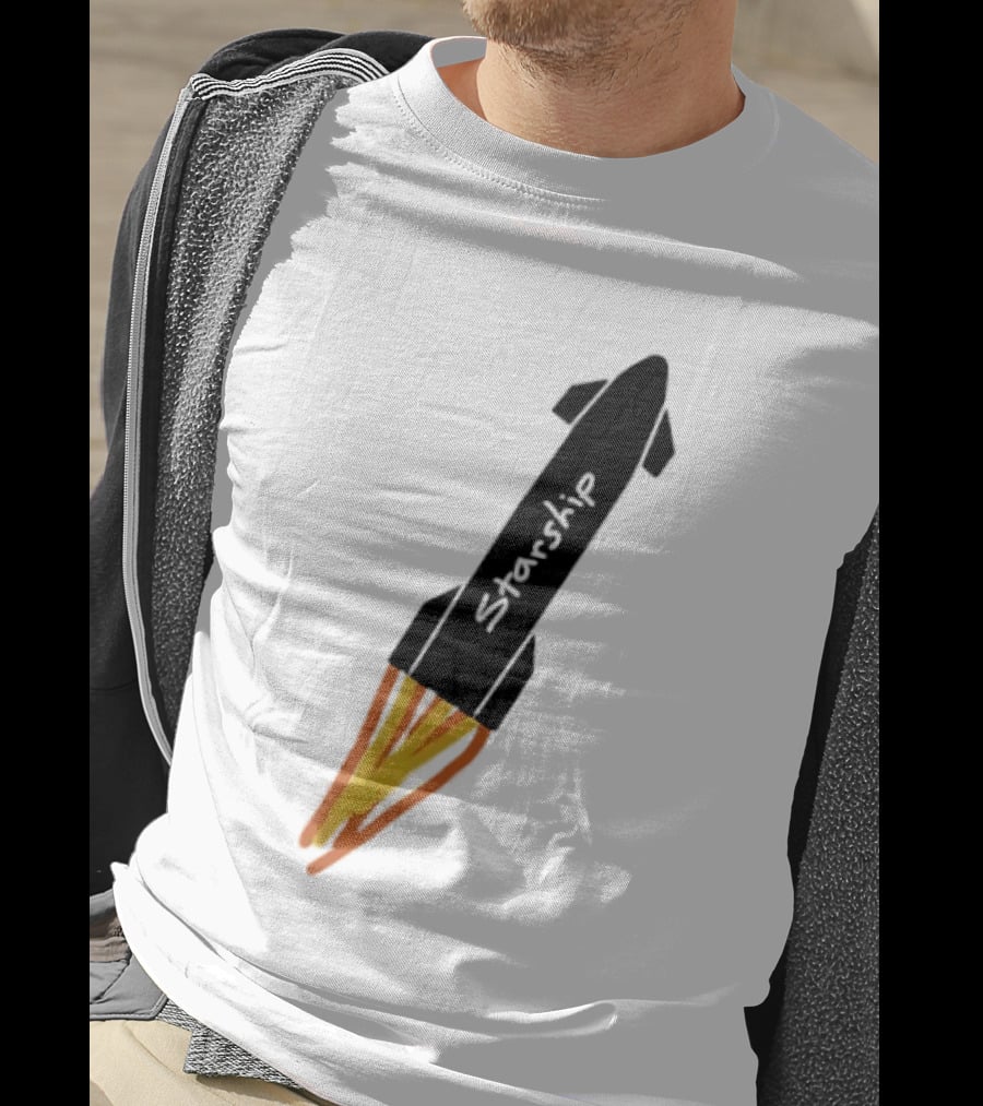 Starship Rocket SpaceX Space Exploration T-Shirt