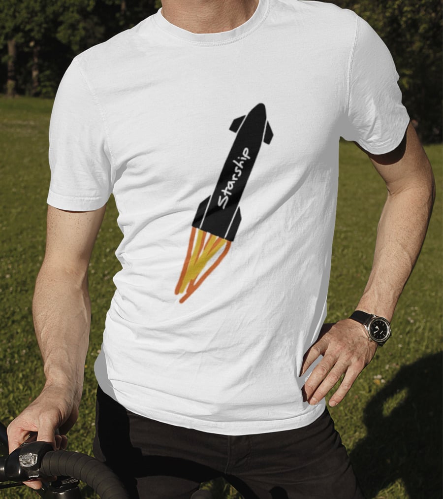Starship Rocket SpaceX Space Exploration T-Shirt