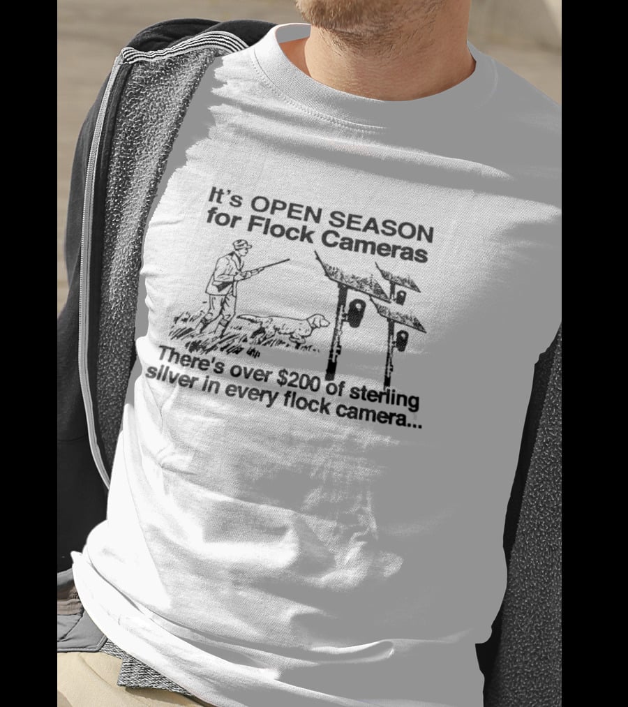 Open Season For Flock Cameras Sterling Silver Value T-Shirt