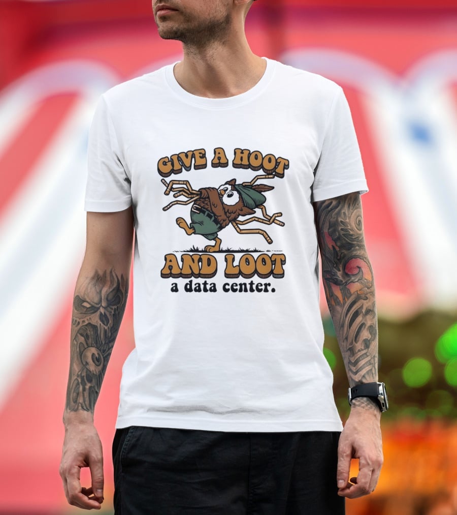Give A Hoot And Loot A Data Center Owl With Circuit Board Wings T-Shirt