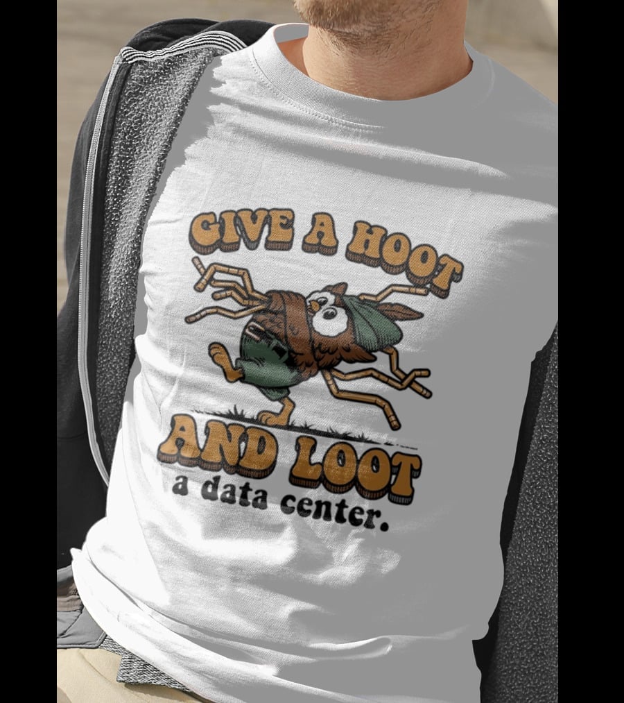 Give A Hoot And Loot A Data Center Owl With Circuit Board Wings T-Shirt