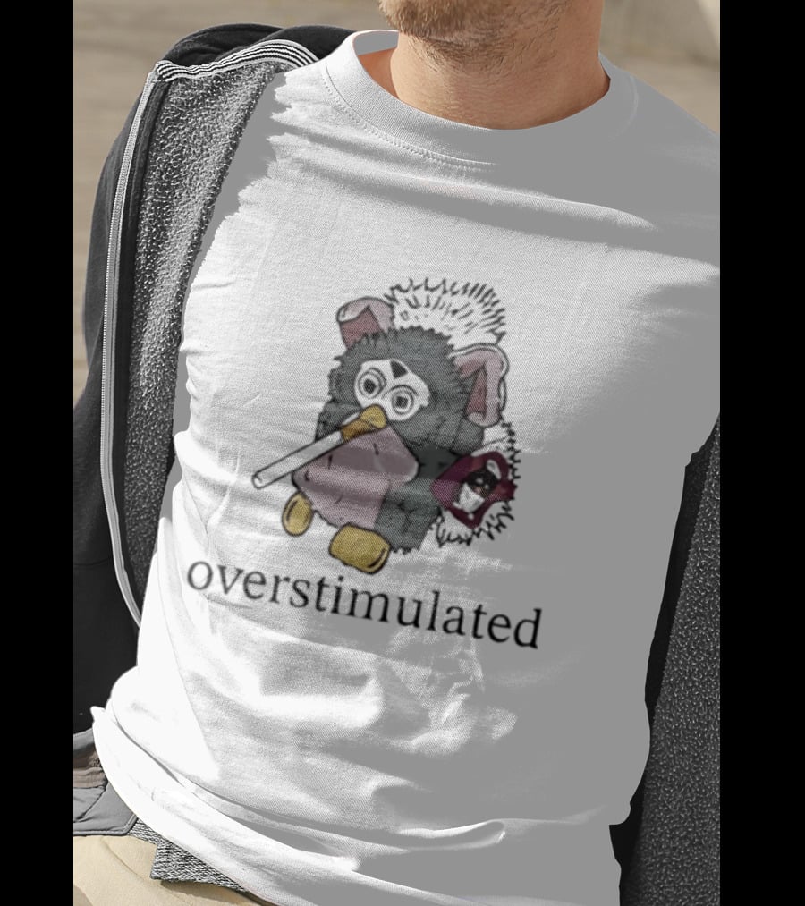 Overstimulated Furby Smoking Y2k Nostalgia Vintage Toy Aesthetic T-Shirt