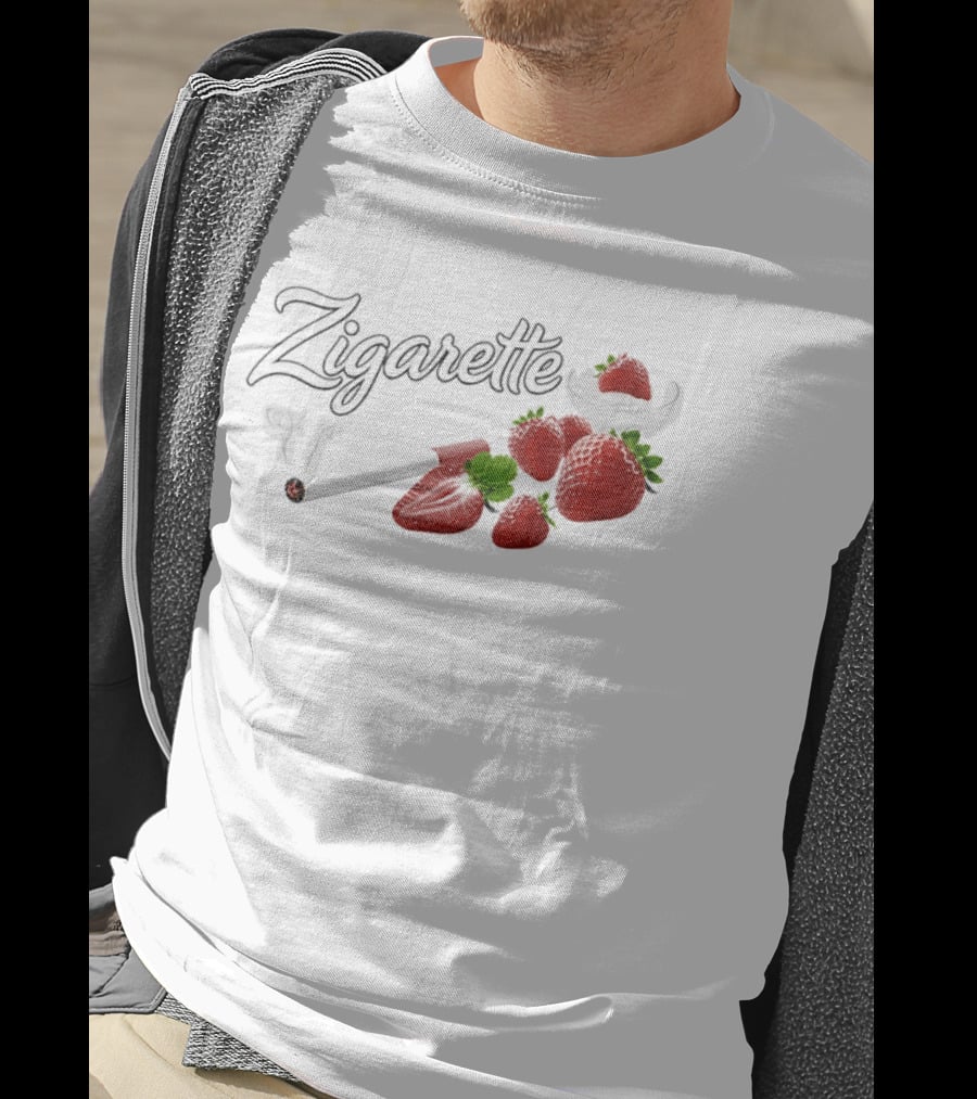 Zigarette Strawberry Cigarette Fruit Smoke Red Berries T-Shirt