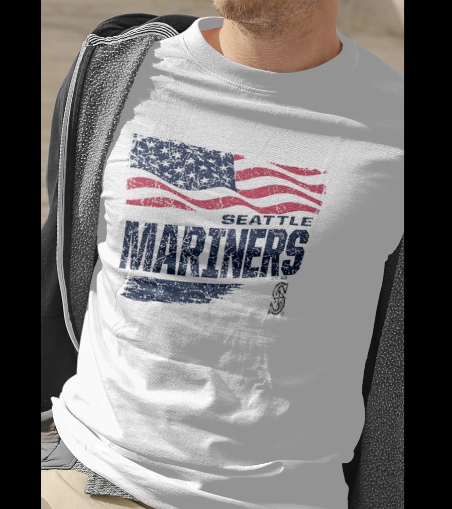 Seattle Mariners Fourth Of July American Flag Celebration T-Shirt