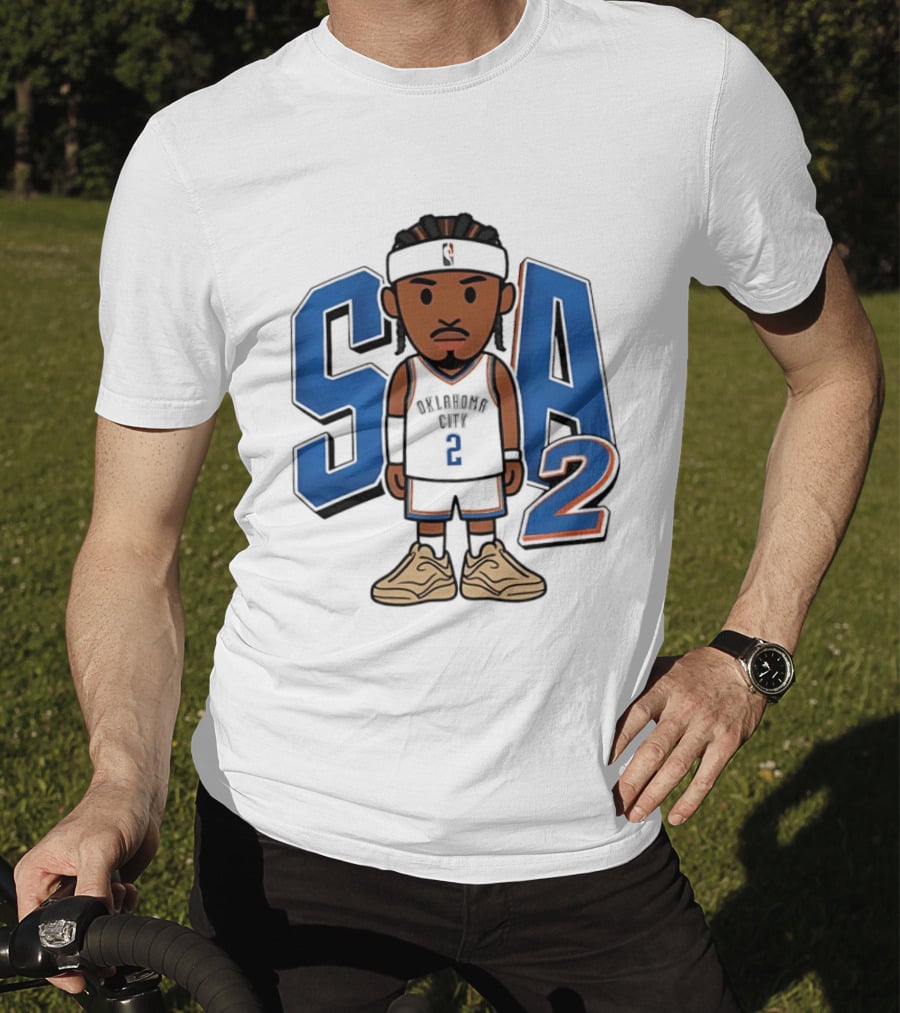 SGA Shai Gilgeous Alexander Oklahoma City Thunder SA 2 Cartoon T-Shirt