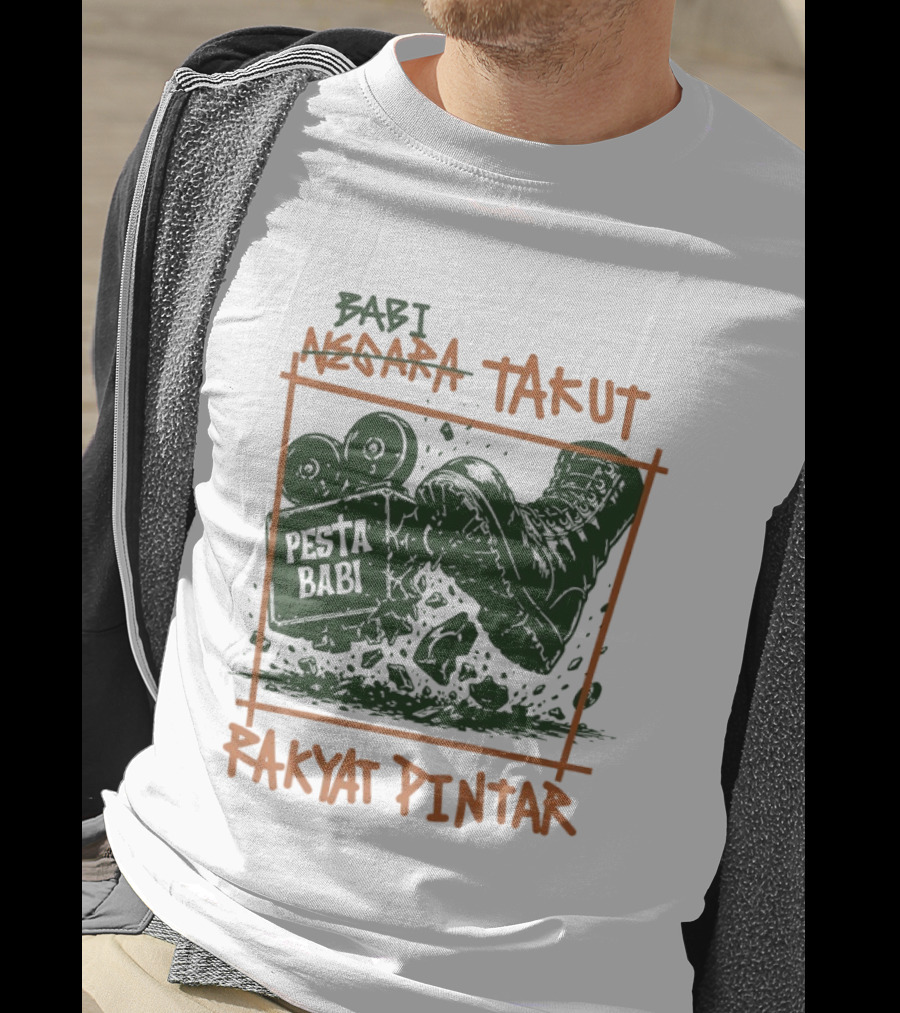 Babi Negara Takut Pesta Babi Rakyat Pintar T-Shirt