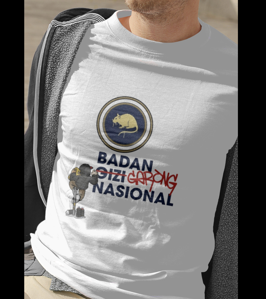 Badan Gizi Garong Nasional Indonesia Rat Symbol Satire T-Shirt