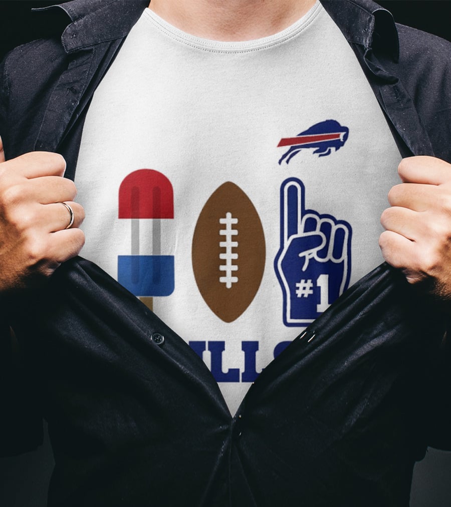 Buffalo Bills Football Popsicle Foam Finger 2026 Season T-Shirt