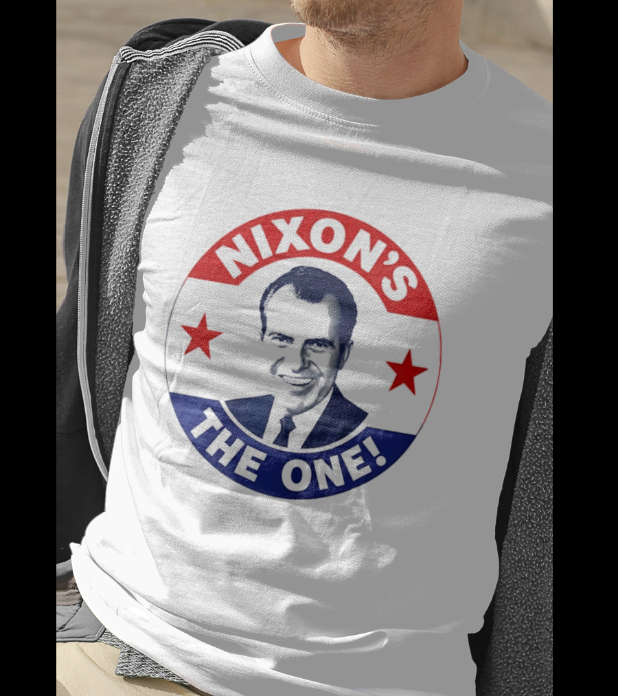 Nixon's The One Richard Nixon US President Campaign Button T-Shirt