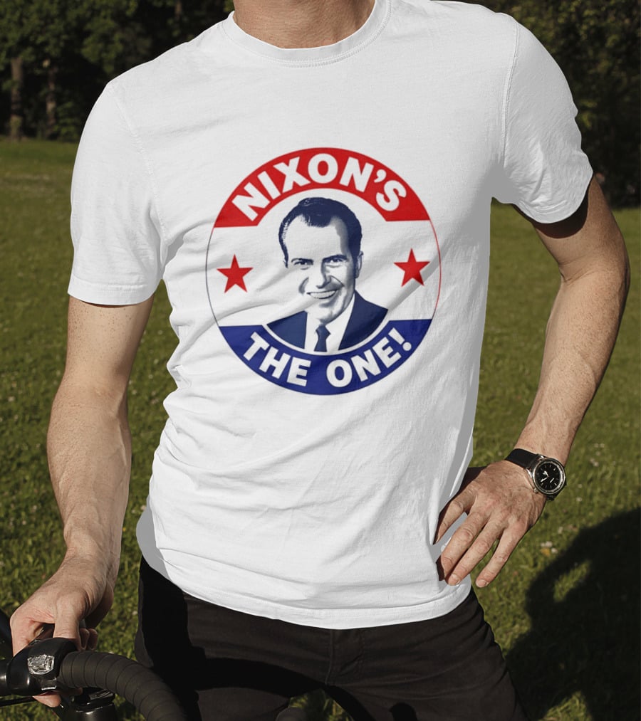 Nixon's The One Richard Nixon US President Campaign Button T-Shirt