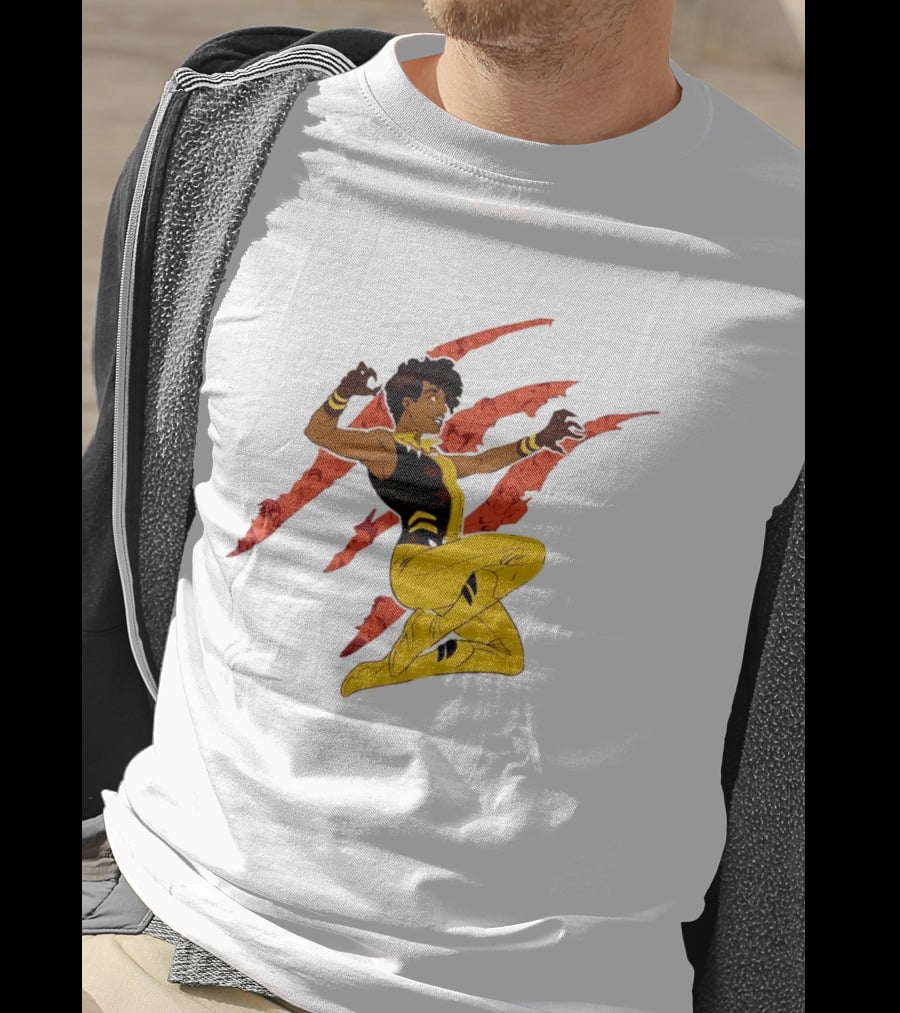Superhero Vixen DC Comics Heroic Action Scratches T-Shirt