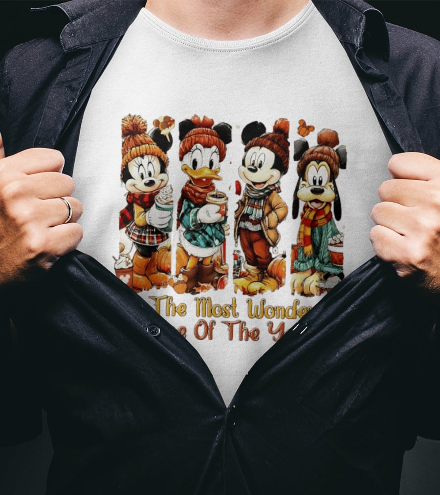 Mouse And Friends It's The Most Wonderful Time Of The Year Halloween Family Trip 2026 T-Shirt