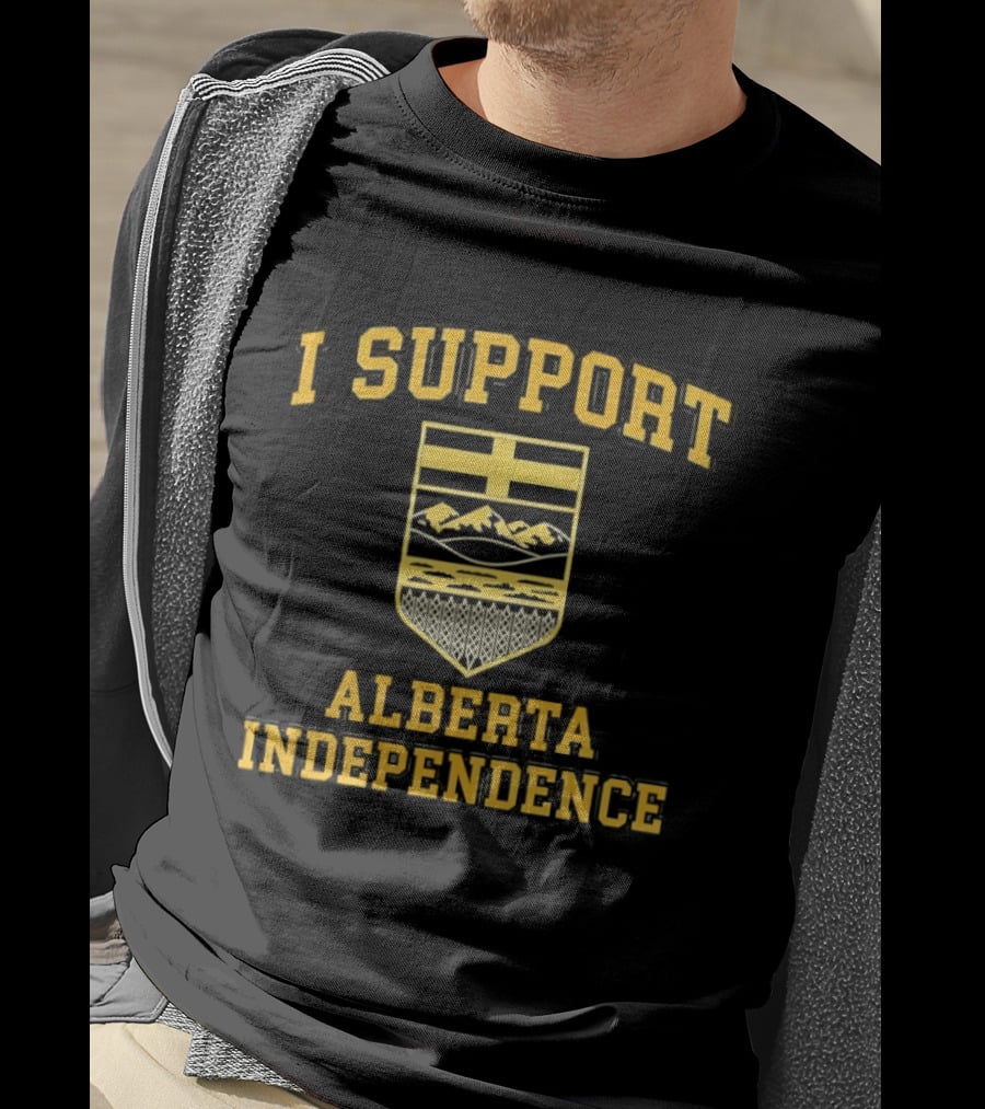 I Support Alberta Independence Flag Crest T-Shirt