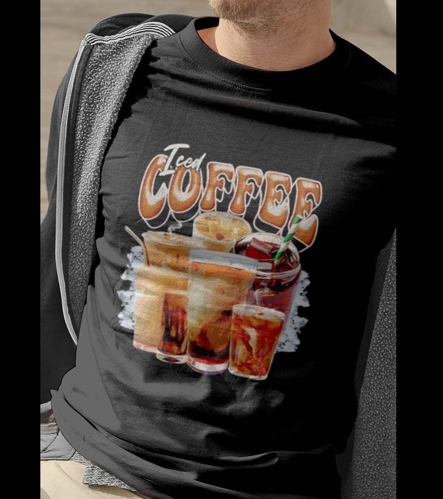 Iced Coffee Collage Iced Drinks Bootleg Vintage Aesthetic T-Shirt