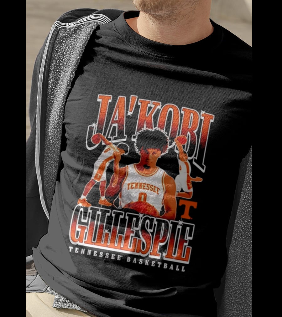 Ja'Kobi Gillespie Tennessee Volunteers Basketball Player Number 0 T-Shirt